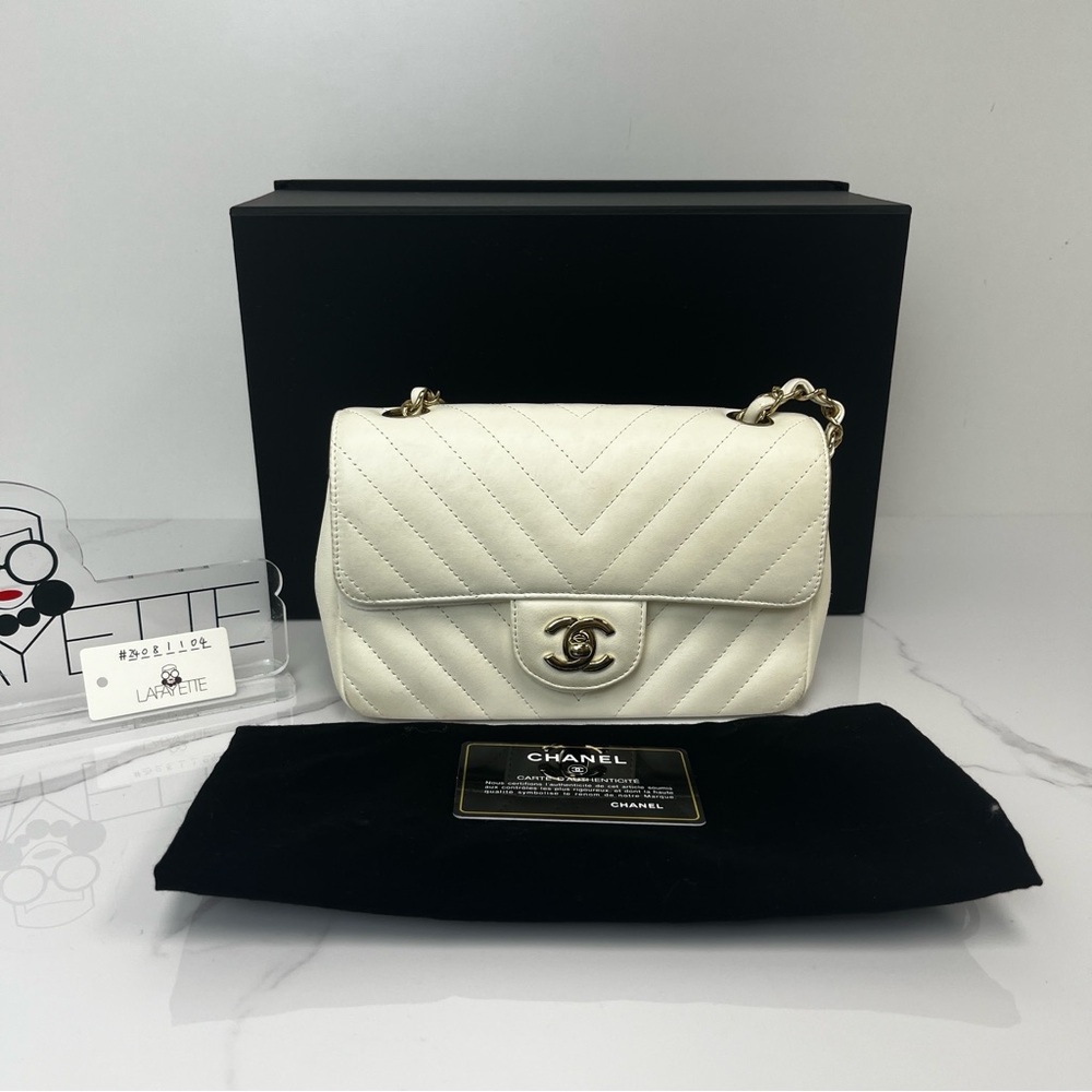 Chanel Chevron Mini Rectangle Chain Bag - Picture 2 of 7